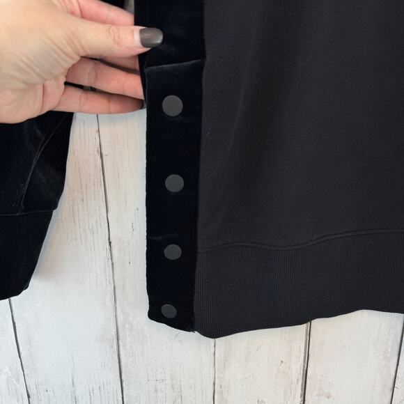 Athleta Black Retroplush Velvet Crewneck Oversized Sweatshirt 466916 Size XL - Picture 5 of 14